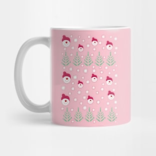 Snowman Christmas trees pattern Mug